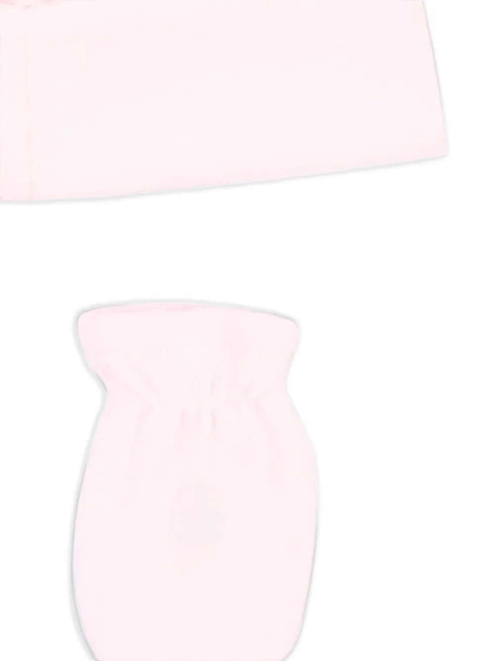Petit Bateau Fluwelen muts en wanten Roze