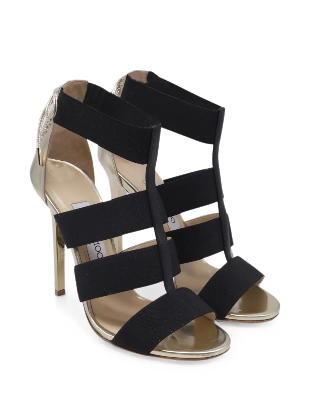 Pre-owned Jimmy Choo Elastic-strap Sandals In Black