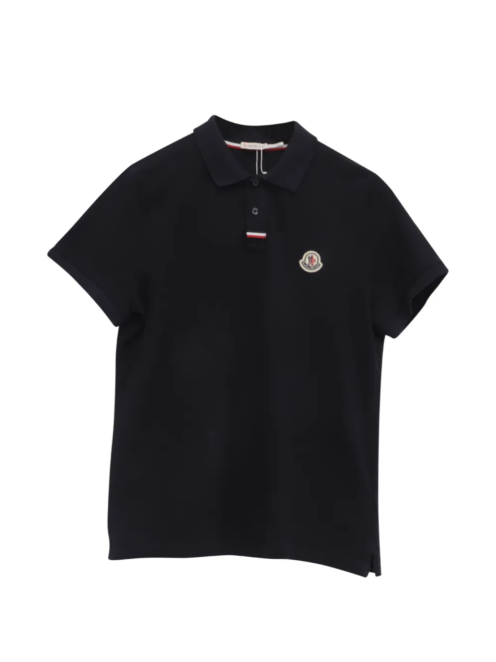 Pre-owned Moncler Vintage 2020s Logo Patch Piqué Polo Shirt In Blue