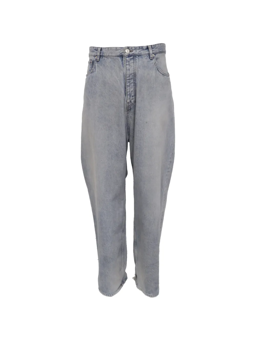 Balenciaga Pre-Owned 2020s gerade Jeans im Distressed-Look - Blau