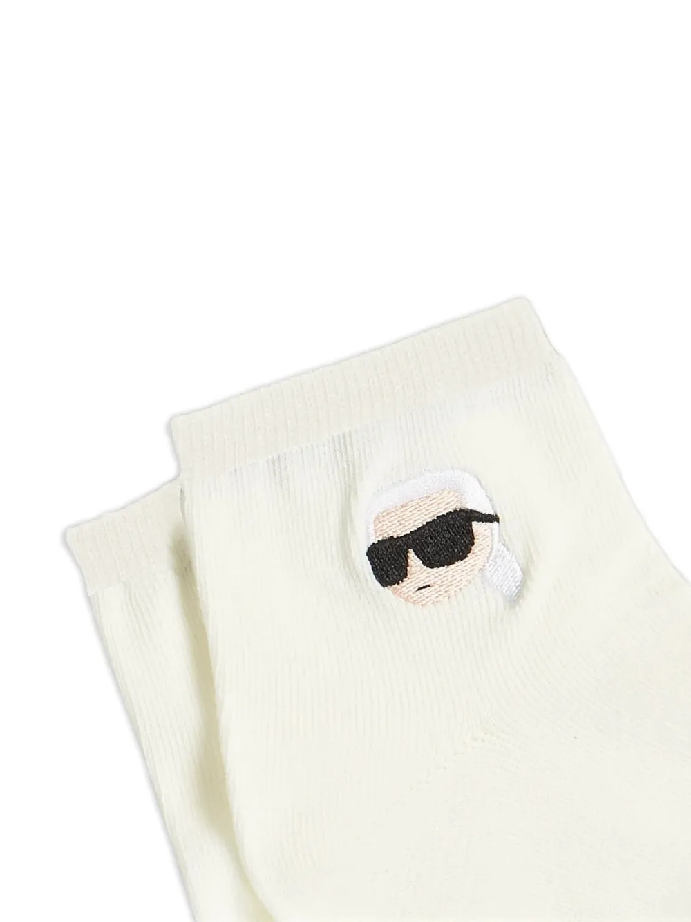 Karl Lagerfeld Drie paar K Ikon sokken met borduurwerk Zwart