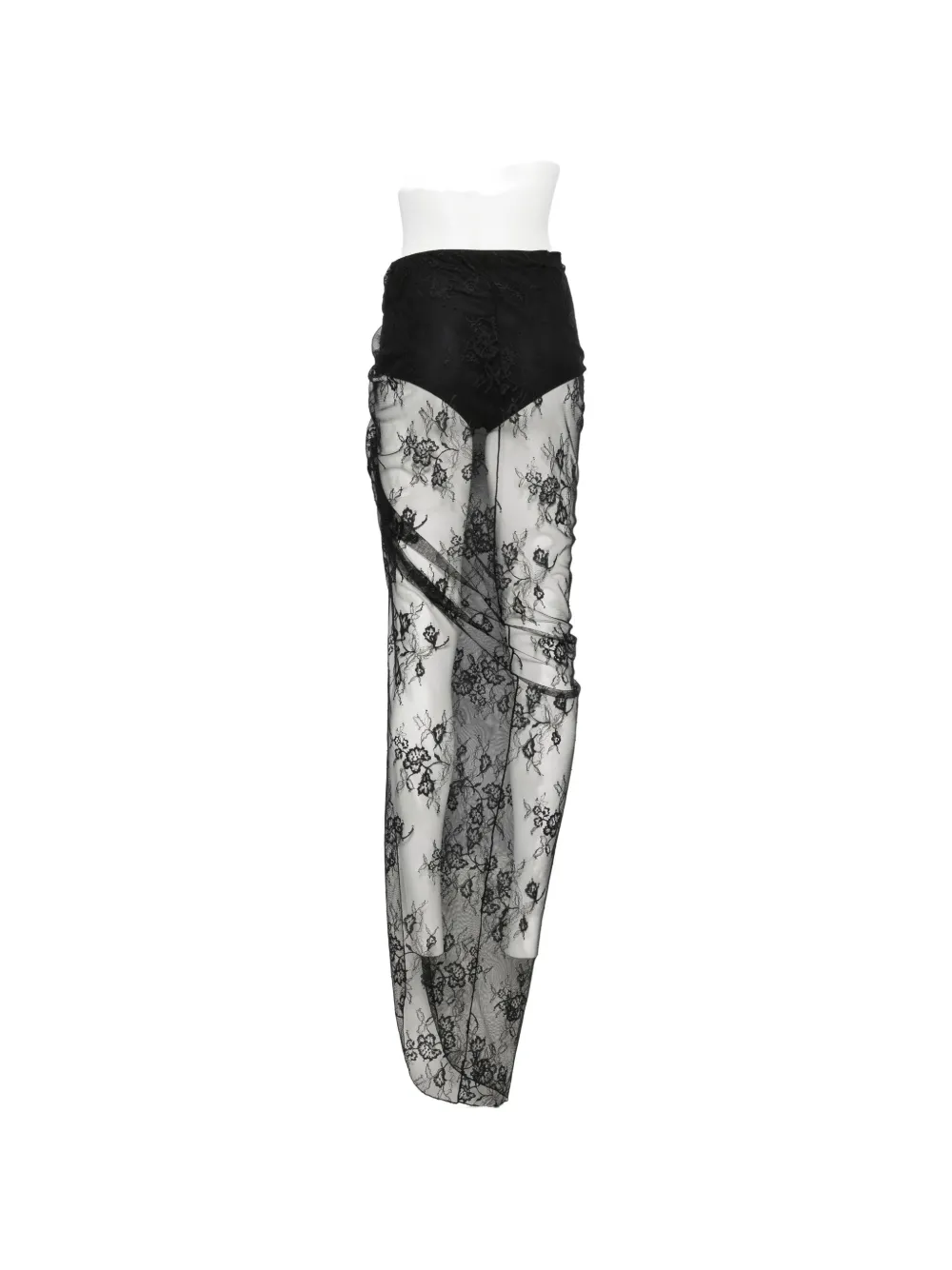 Patrizia Pepe Asymmetrische kanten maxi-rok Zwart