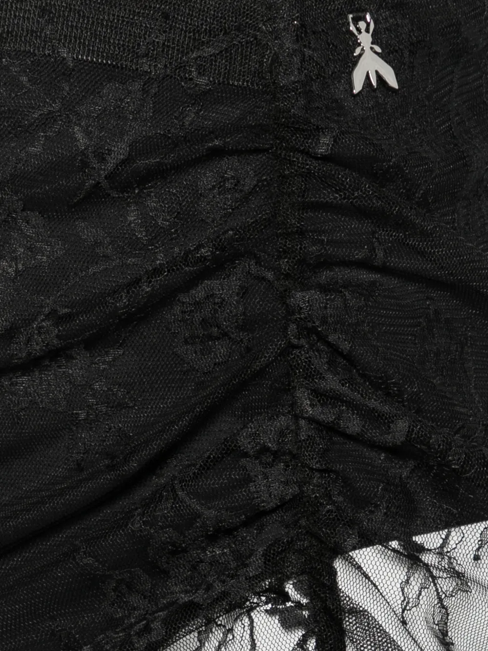 Patrizia Pepe Asymmetrische kanten maxi-rok Zwart