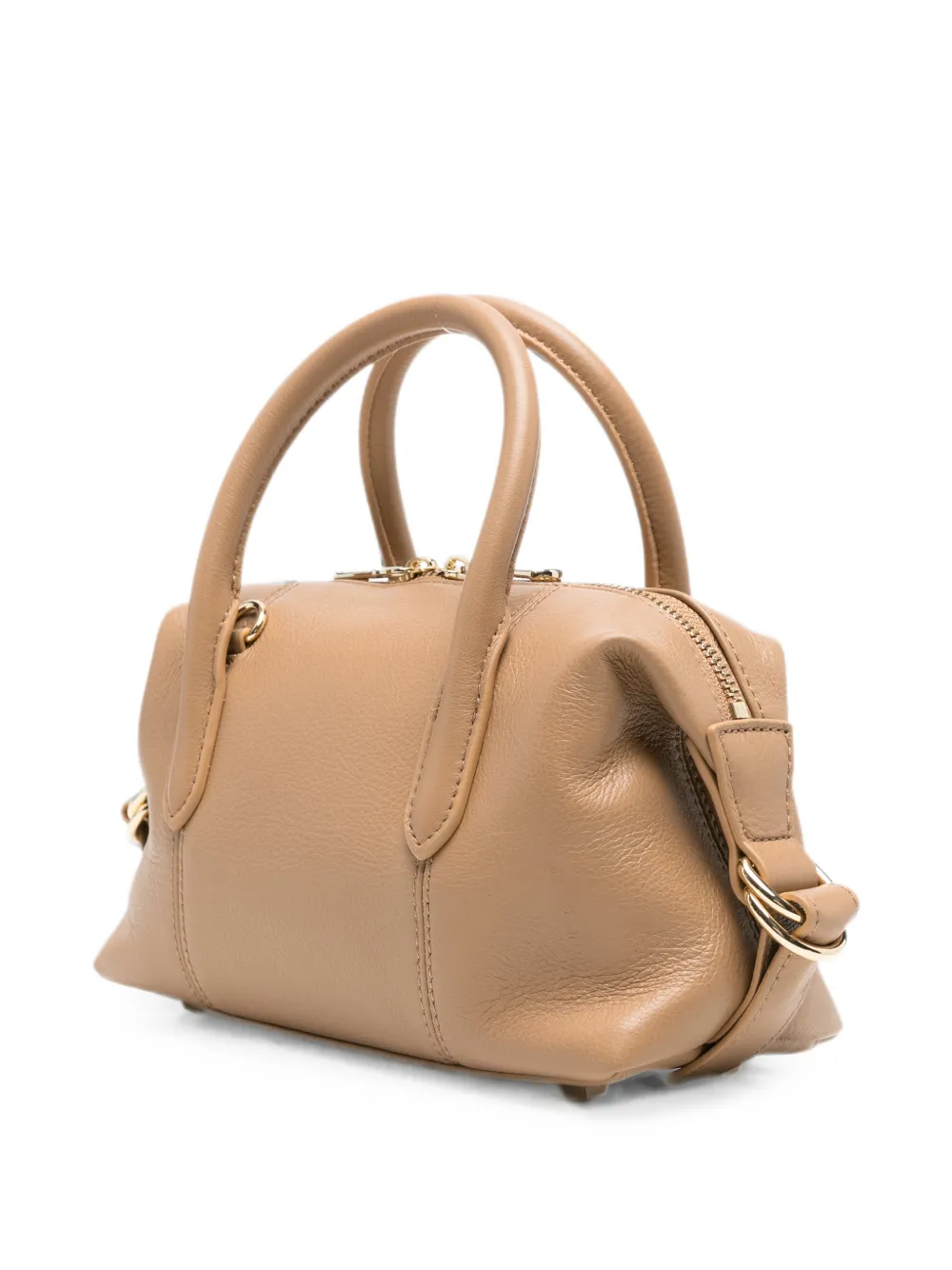Patrizia Pepe Kleine leren shopper Beige