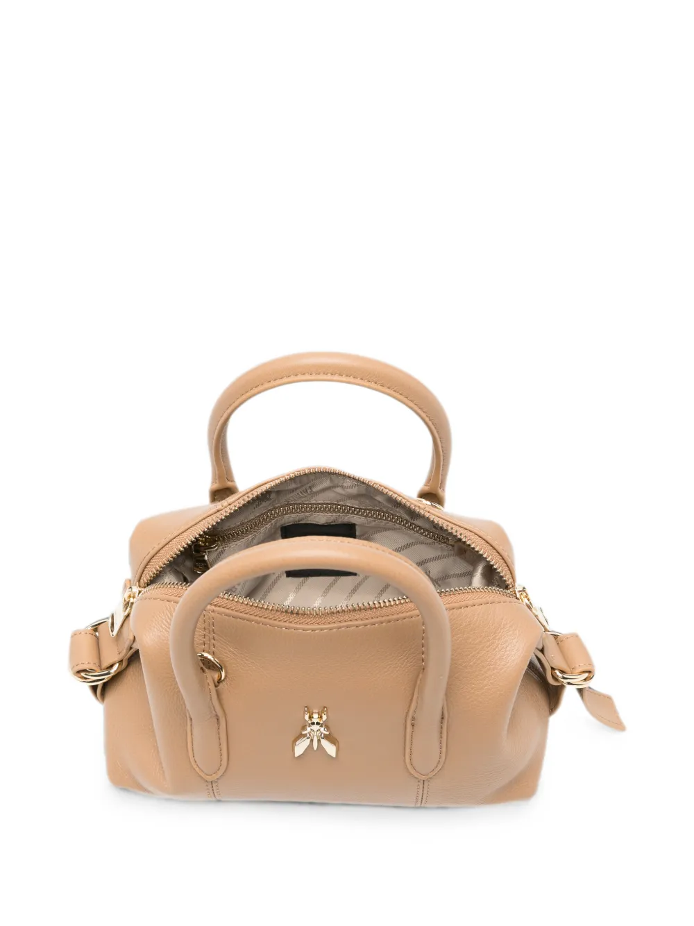 Patrizia Pepe Kleine leren shopper Beige