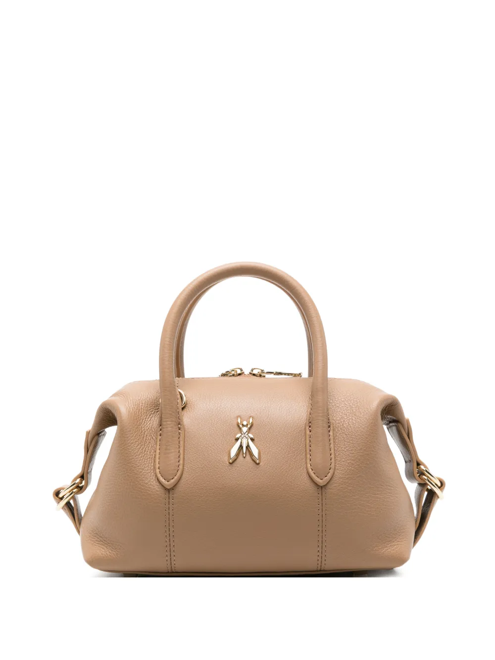 Patrizia Pepe mini leather tote bag - Nude