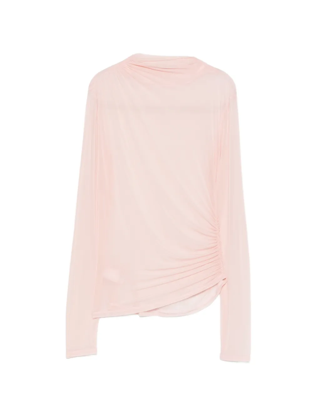 Patrizia Pepe sheer draped top - Rosa