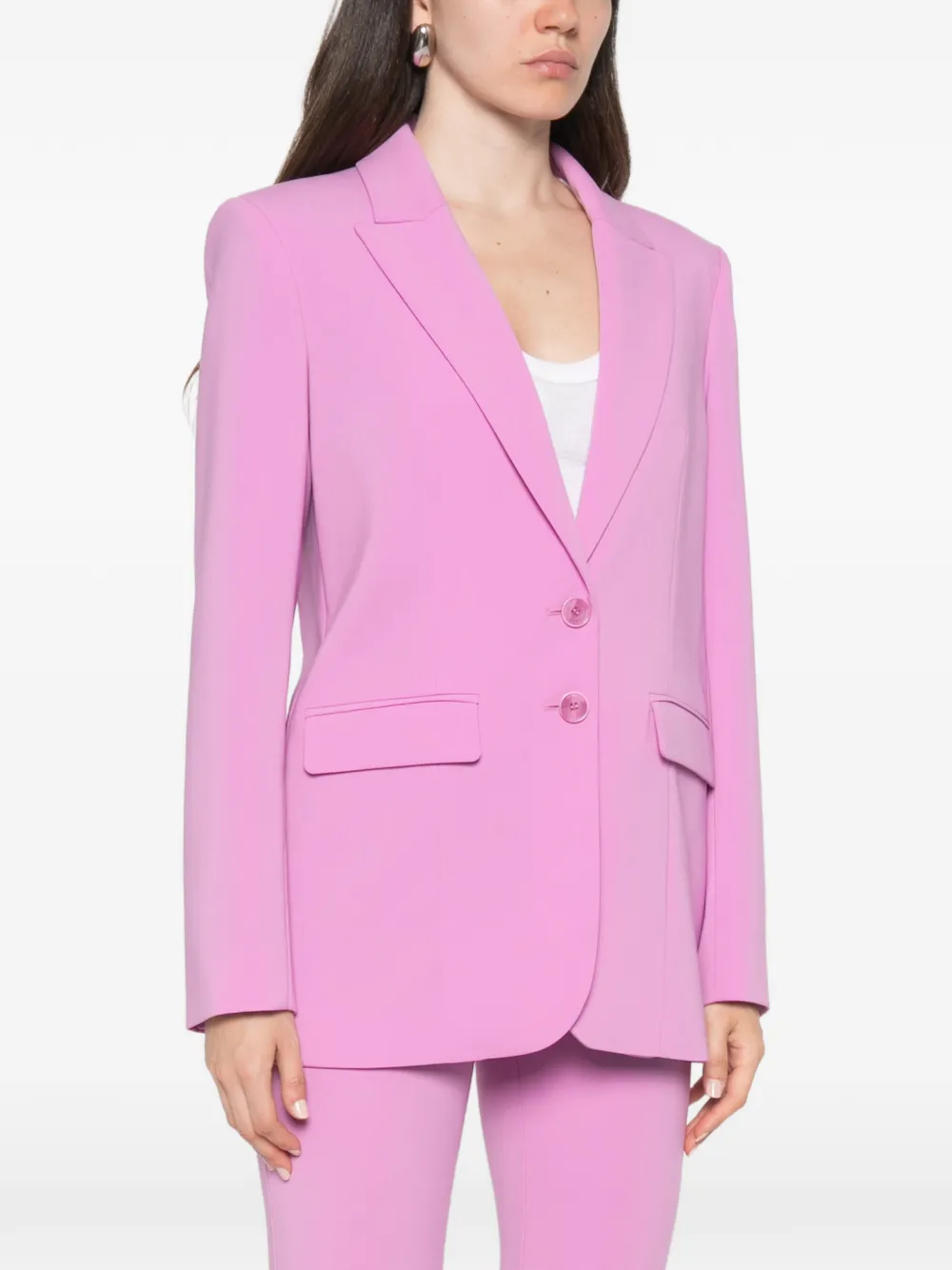 Patrizia Pepe Blazer met enkele rij knopen Roze