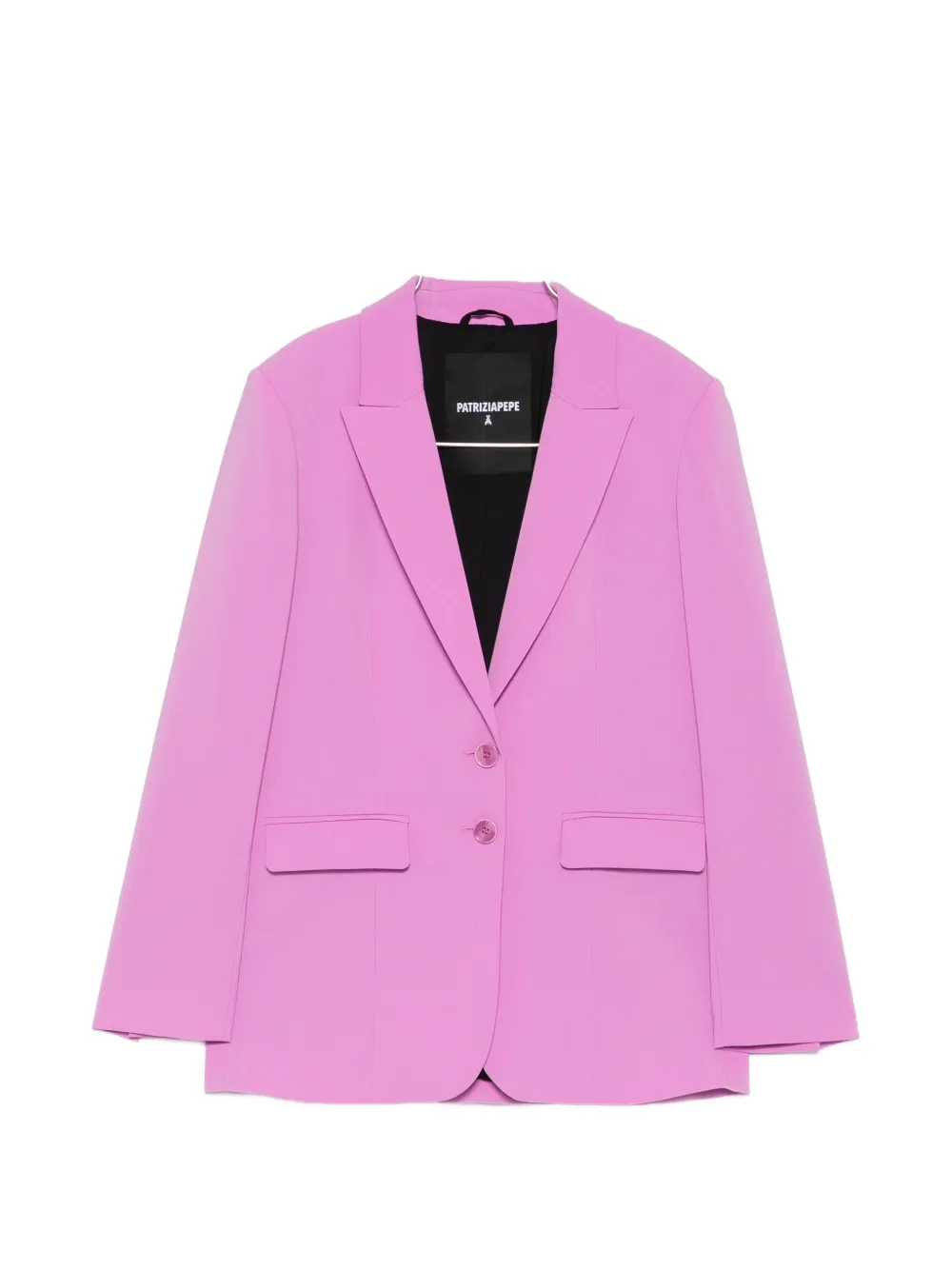 Patrizia Pepe Buttoned Single-breasted Blazer In Pink