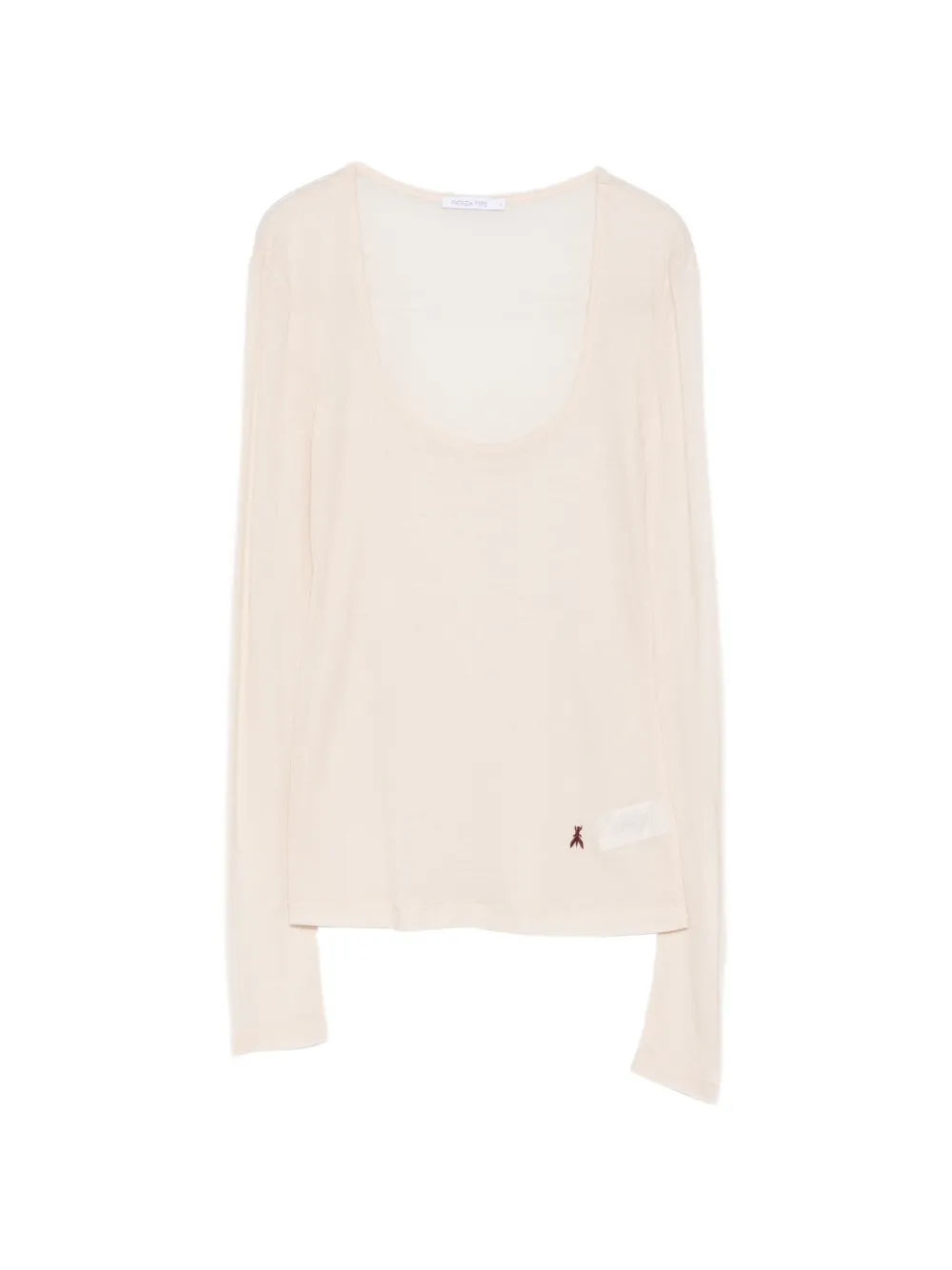 Patrizia Pepe long-sleeve layered top - Nude