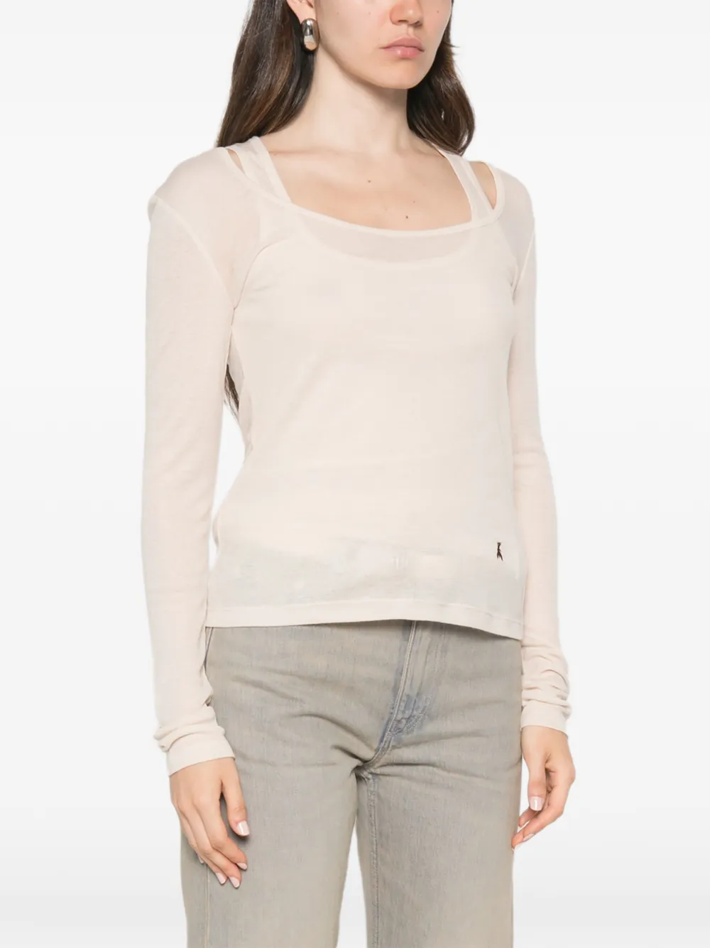 Patrizia Pepe Gelaagde tuniek Beige
