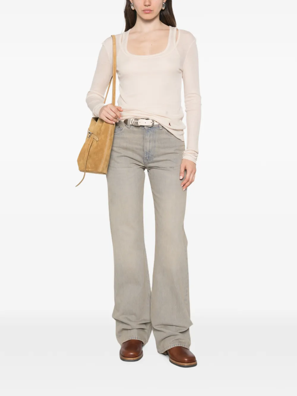 Patrizia Pepe Gelaagde tuniek Beige