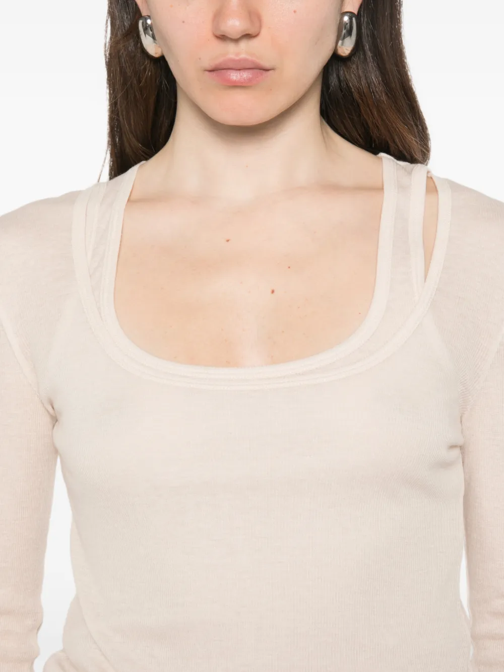 Patrizia Pepe Gelaagde tuniek Beige