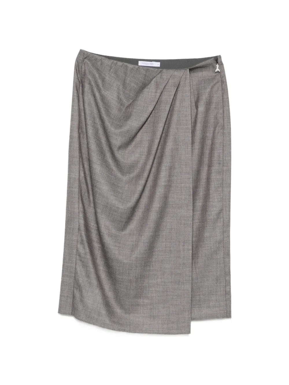 Patrizia Pepe draped midi skirt - Grigio