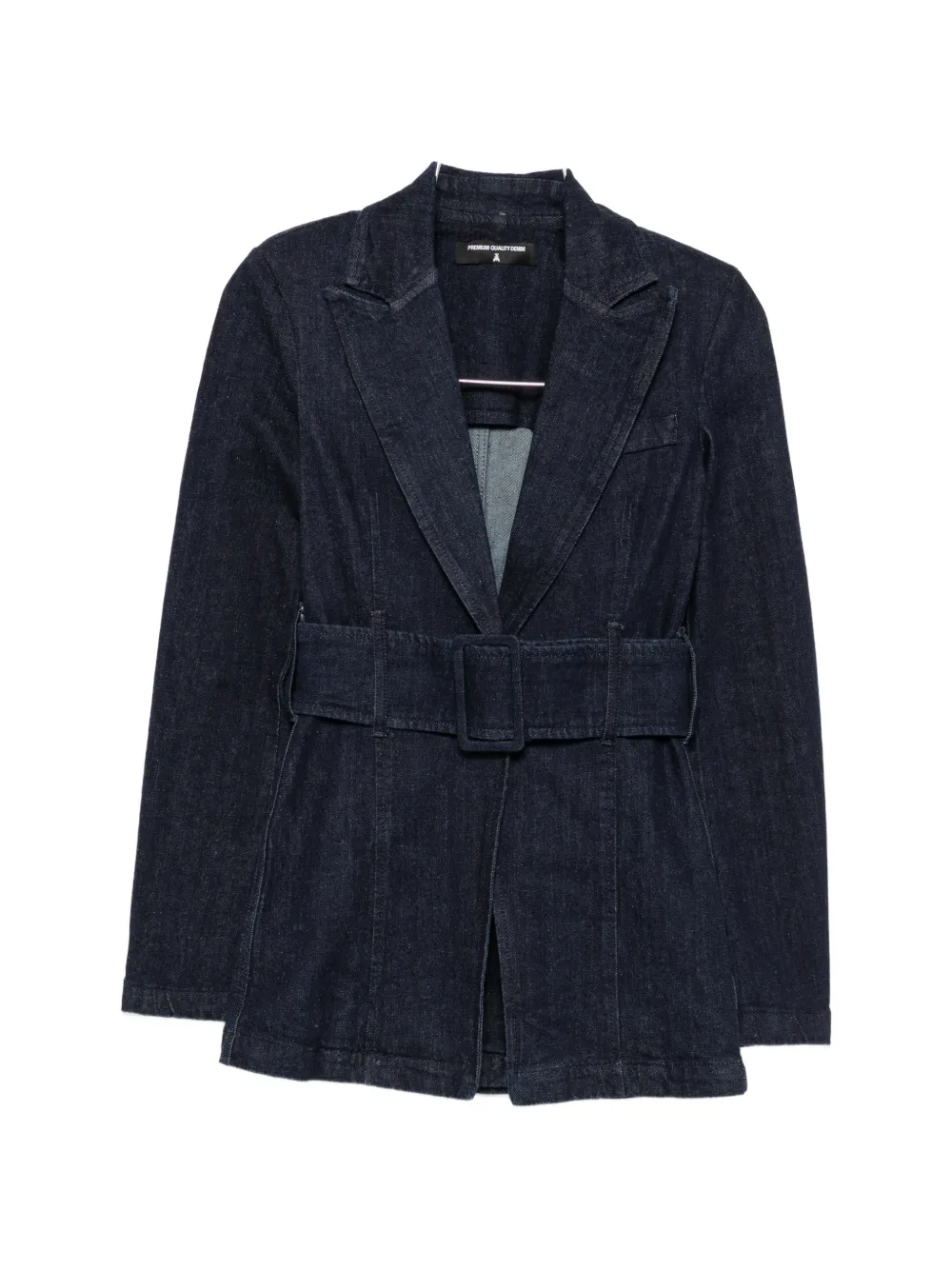 Patrizia Pepe Belted Denim Blazer In 블루