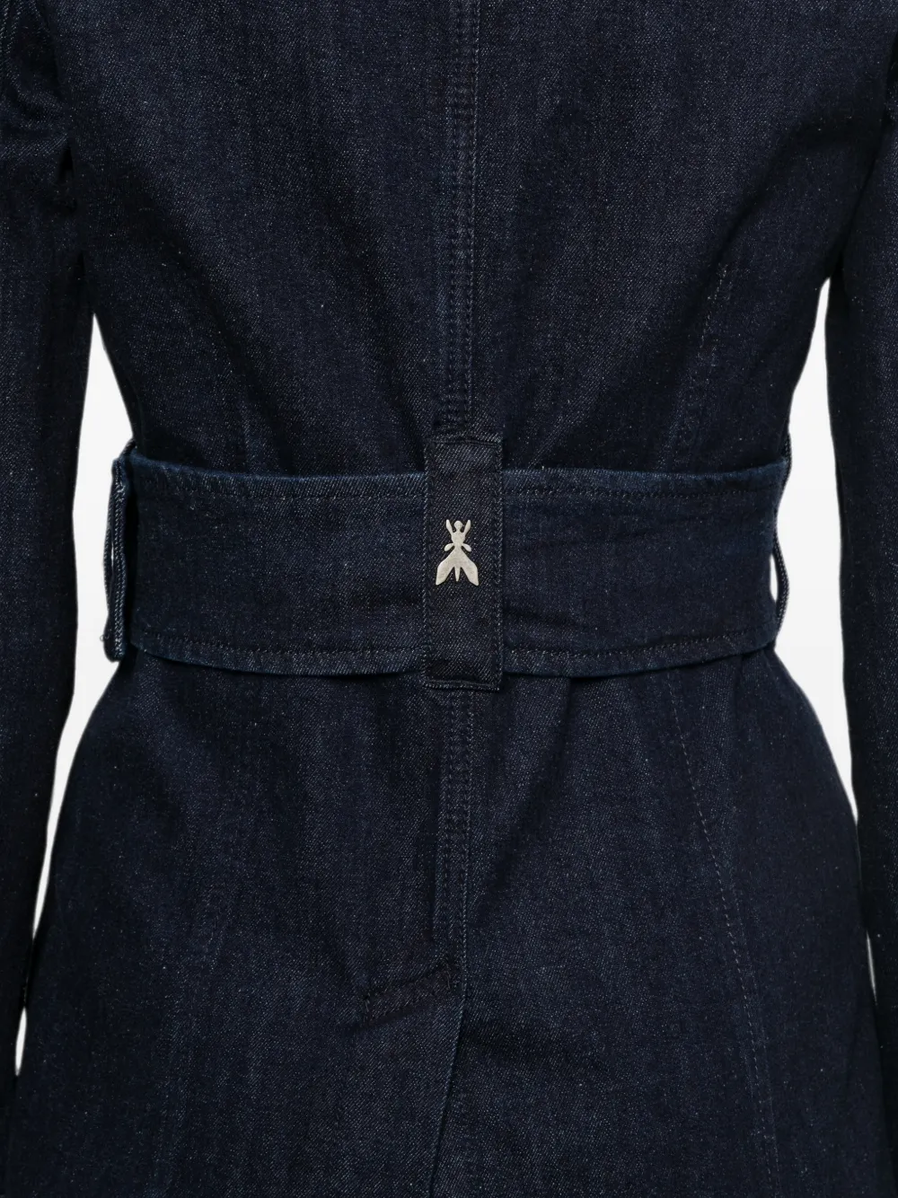 Patrizia Pepe belted denim blazer Blauw