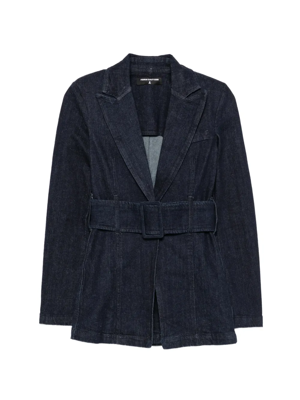 Patrizia Pepe belted denim blazer - Blue