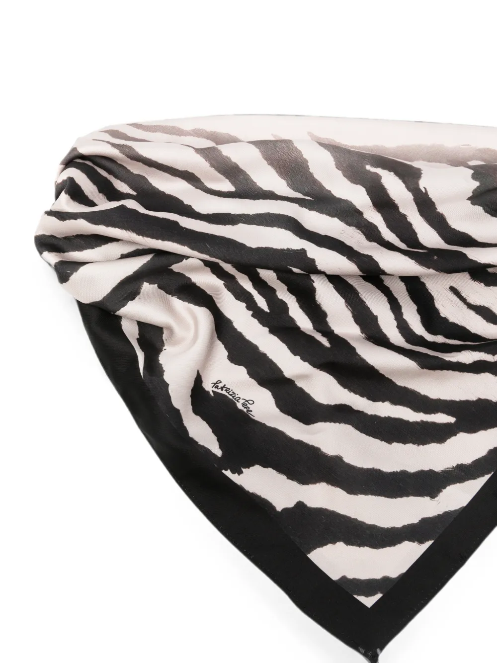 Patrizia Pepe zebra-print leather belt Beige