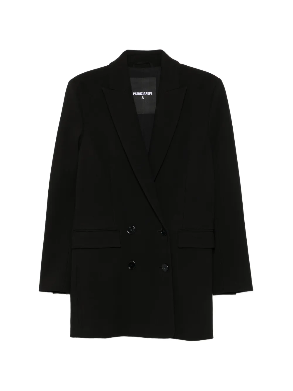 Patrizia Pepe double-breasted peak-lapels blazer - Schwarz