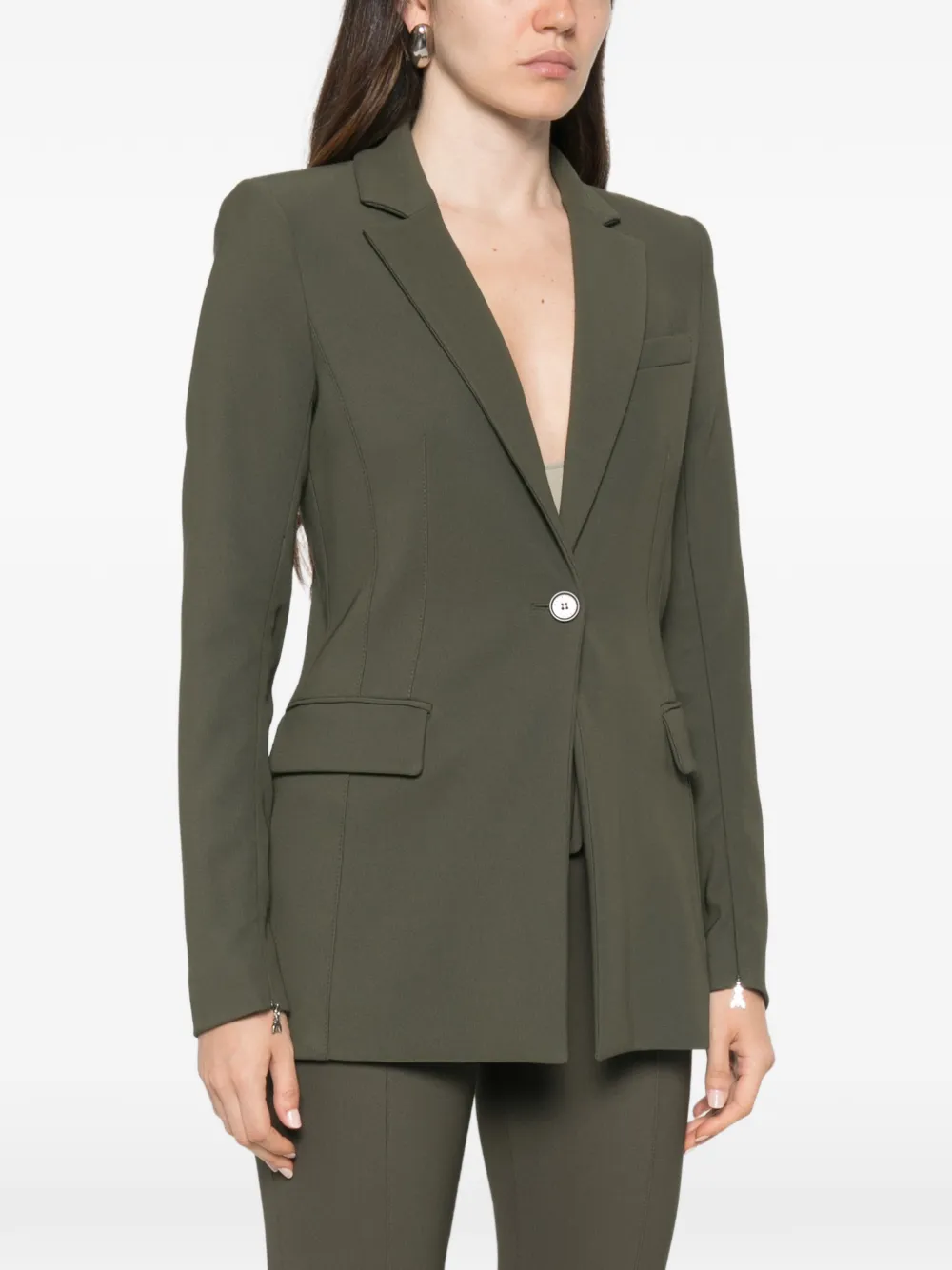 Patrizia Pepe Blazer met rits Groen