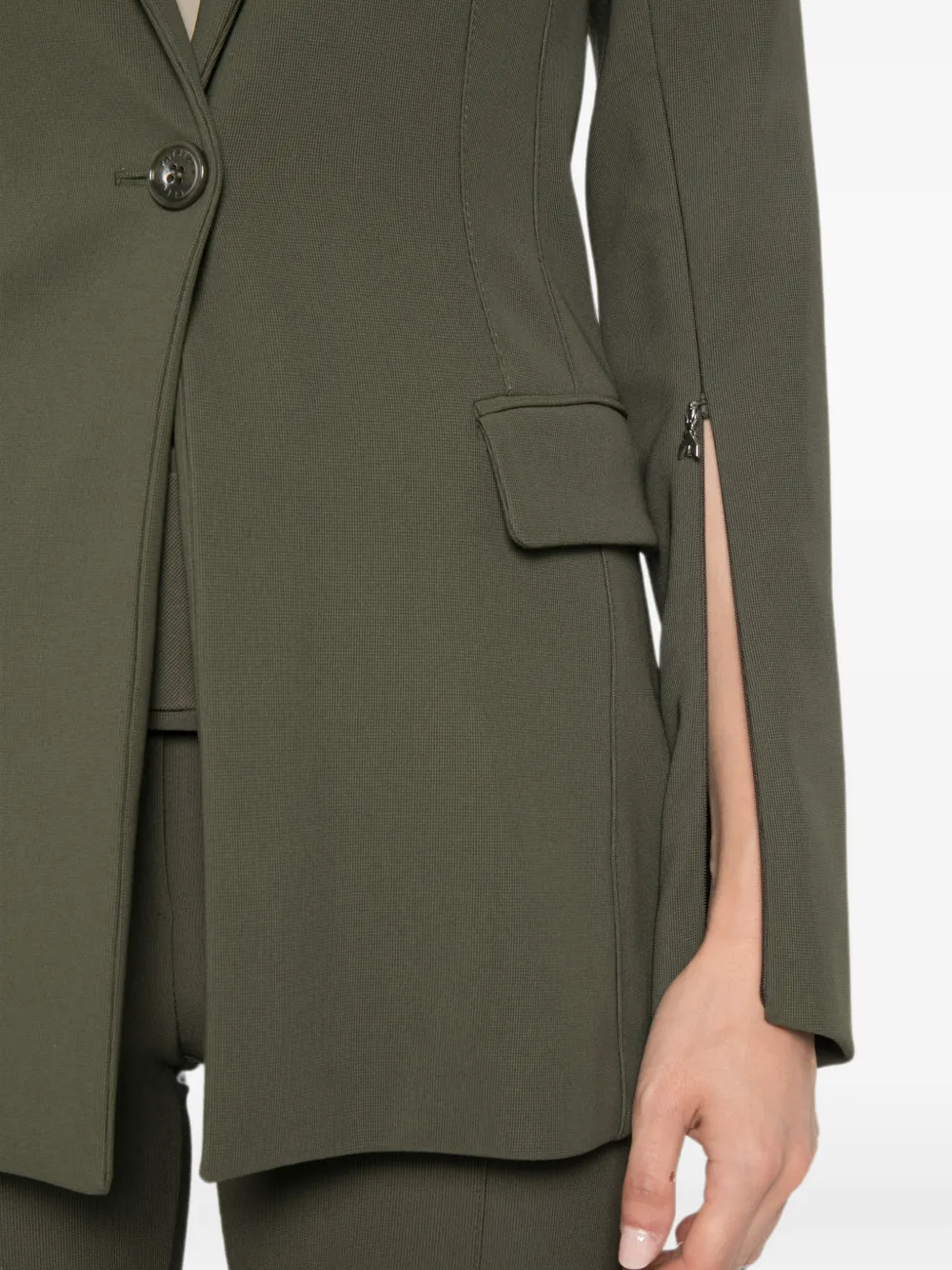 Patrizia Pepe Blazer met rits Groen