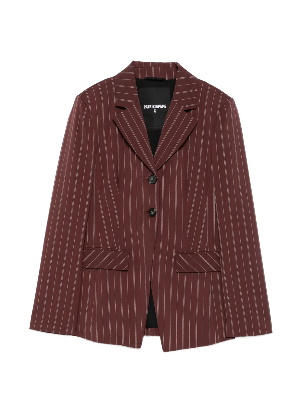 Patrizia Pepe pinstripe-pattern single-breasted blazer - Braun
