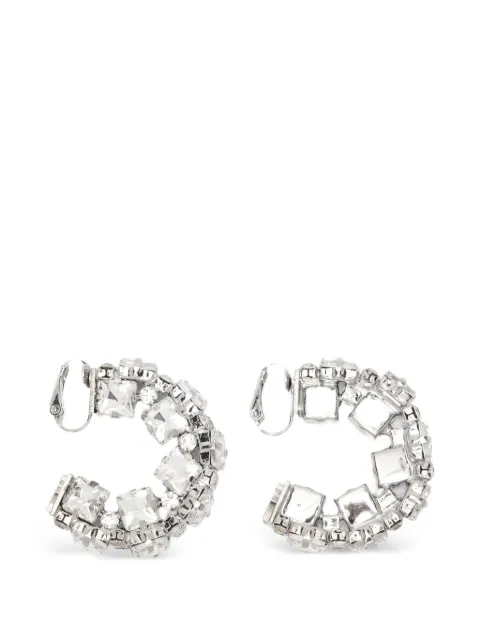 Patrizia Pepe crystal-embellished hoop earrings