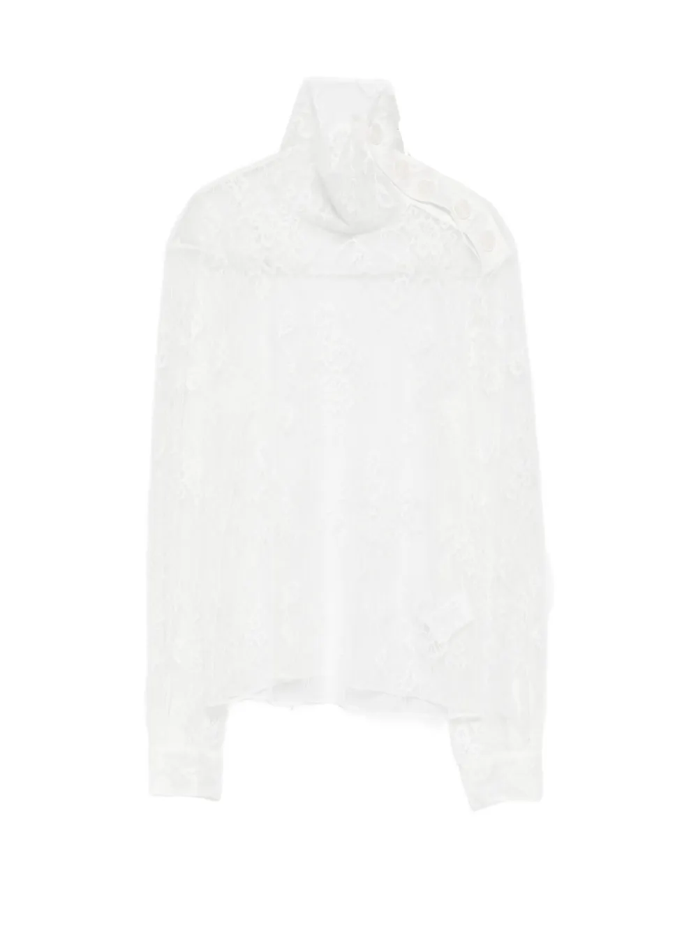 Patrizia Pepe lace button-detail top - Bianco