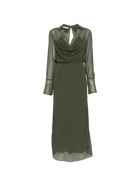 Patrizia Pepe cowl-neck georgette dress