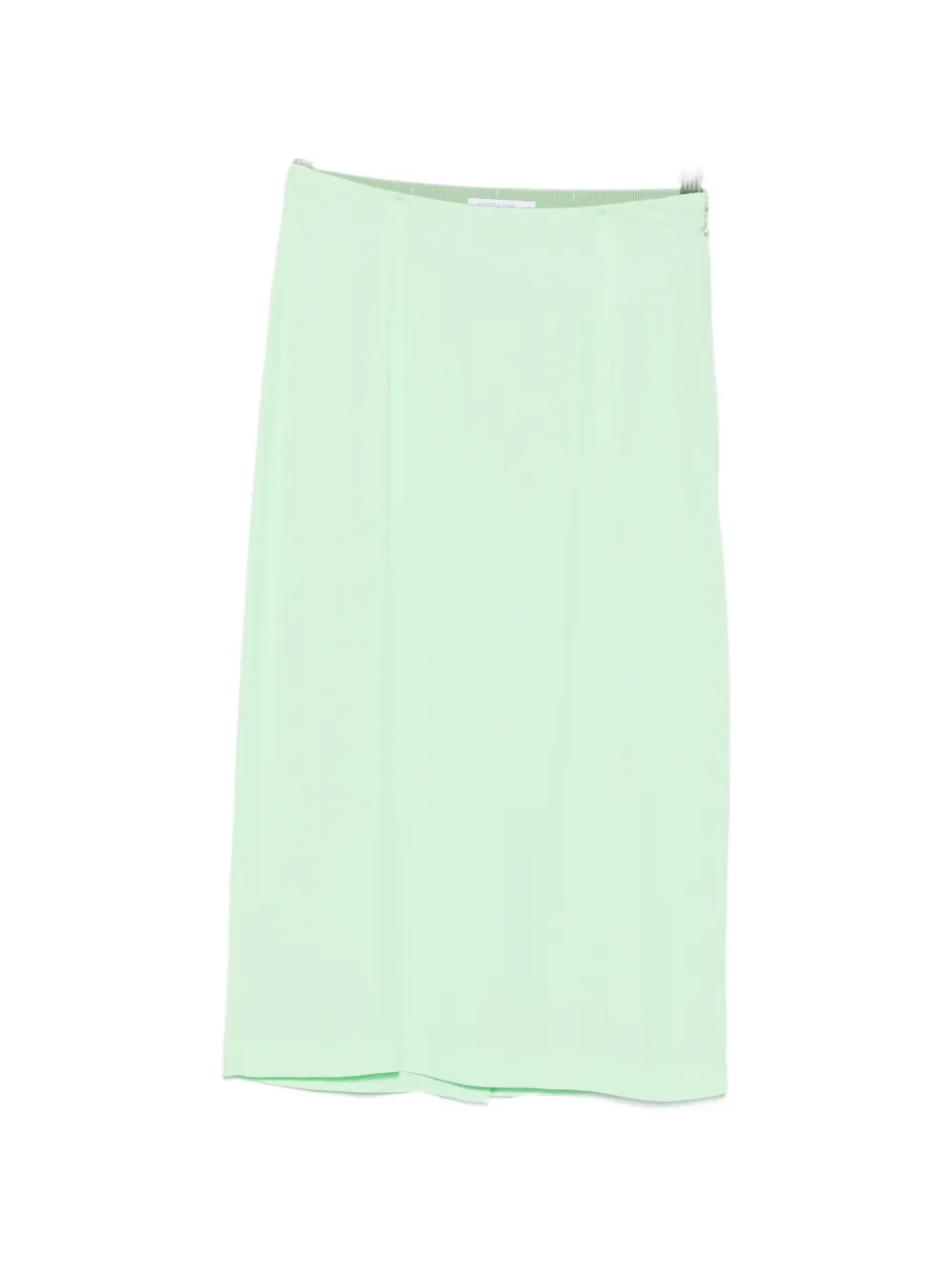 Patrizia Pepe Zip-up Midi Skirt In Green