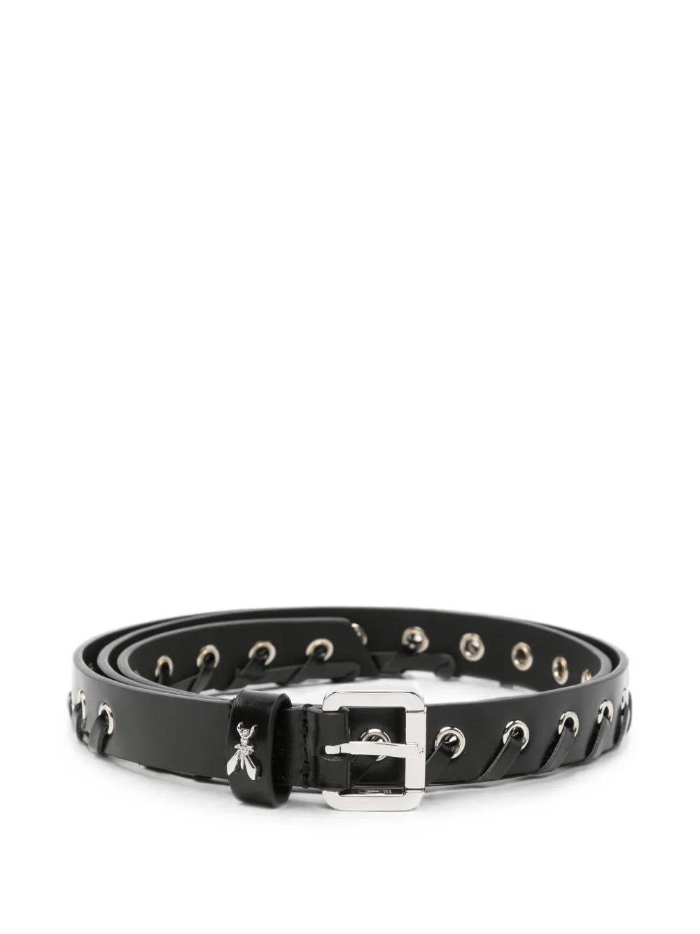 Patrizia Pepe Logo-detail Belt In Black