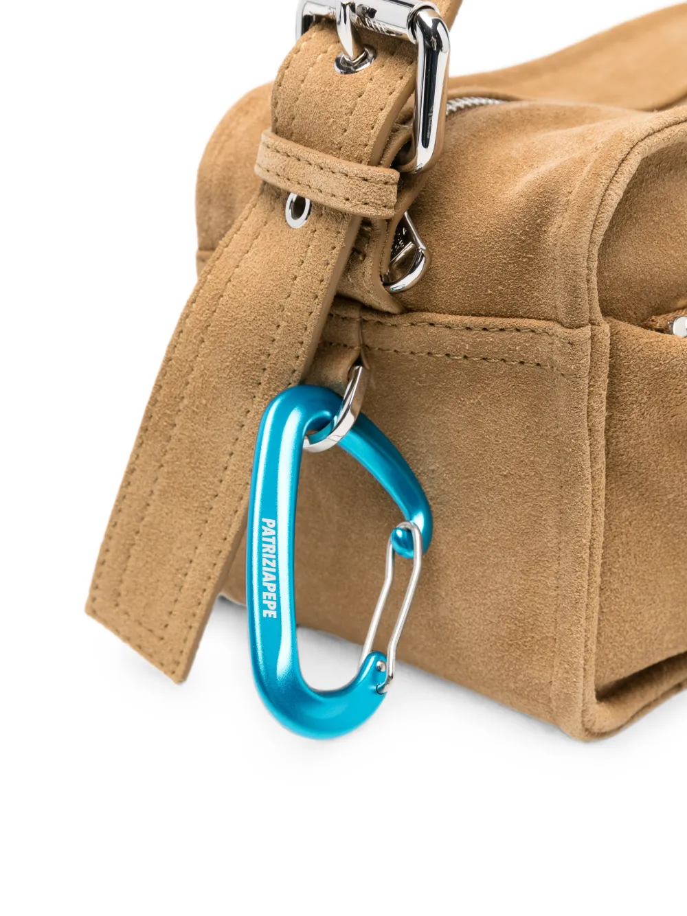 Patrizia Pepe Crossbodytas met logo-reliëf Beige