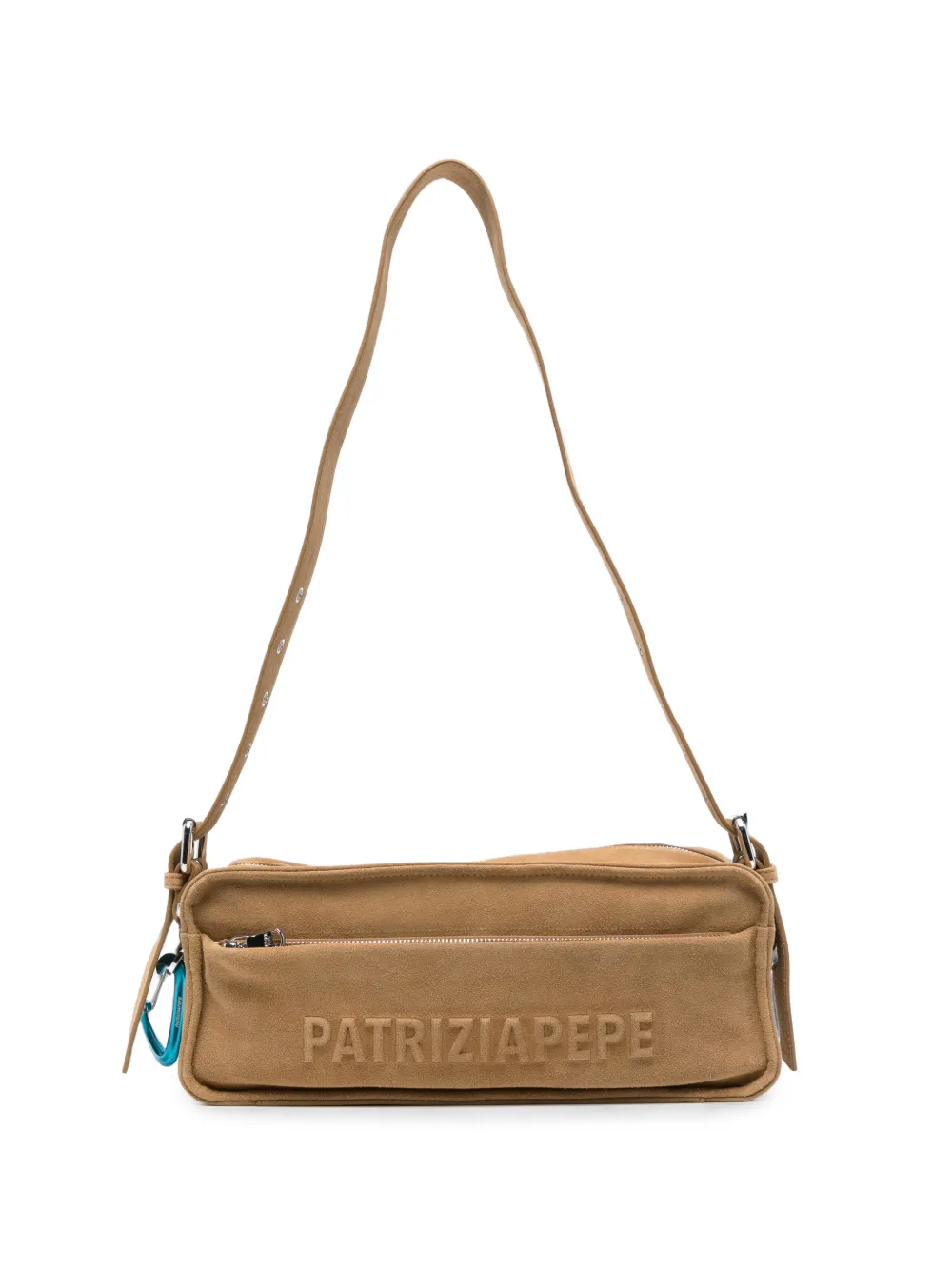 Patrizia Pepe debossed-logo cross body bag - Nude