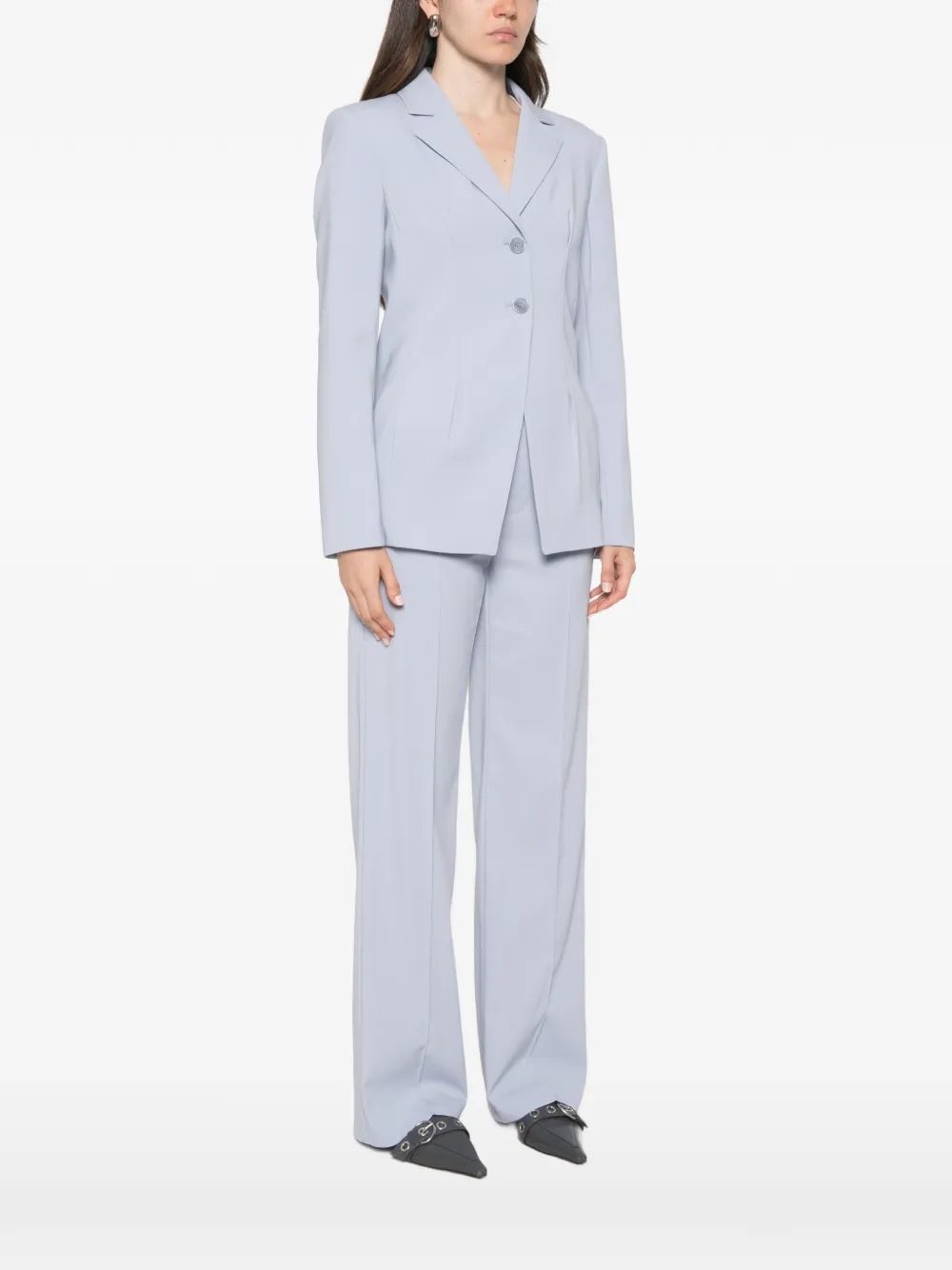 Patrizia Pepe Blazer met bewerkte revers Blauw