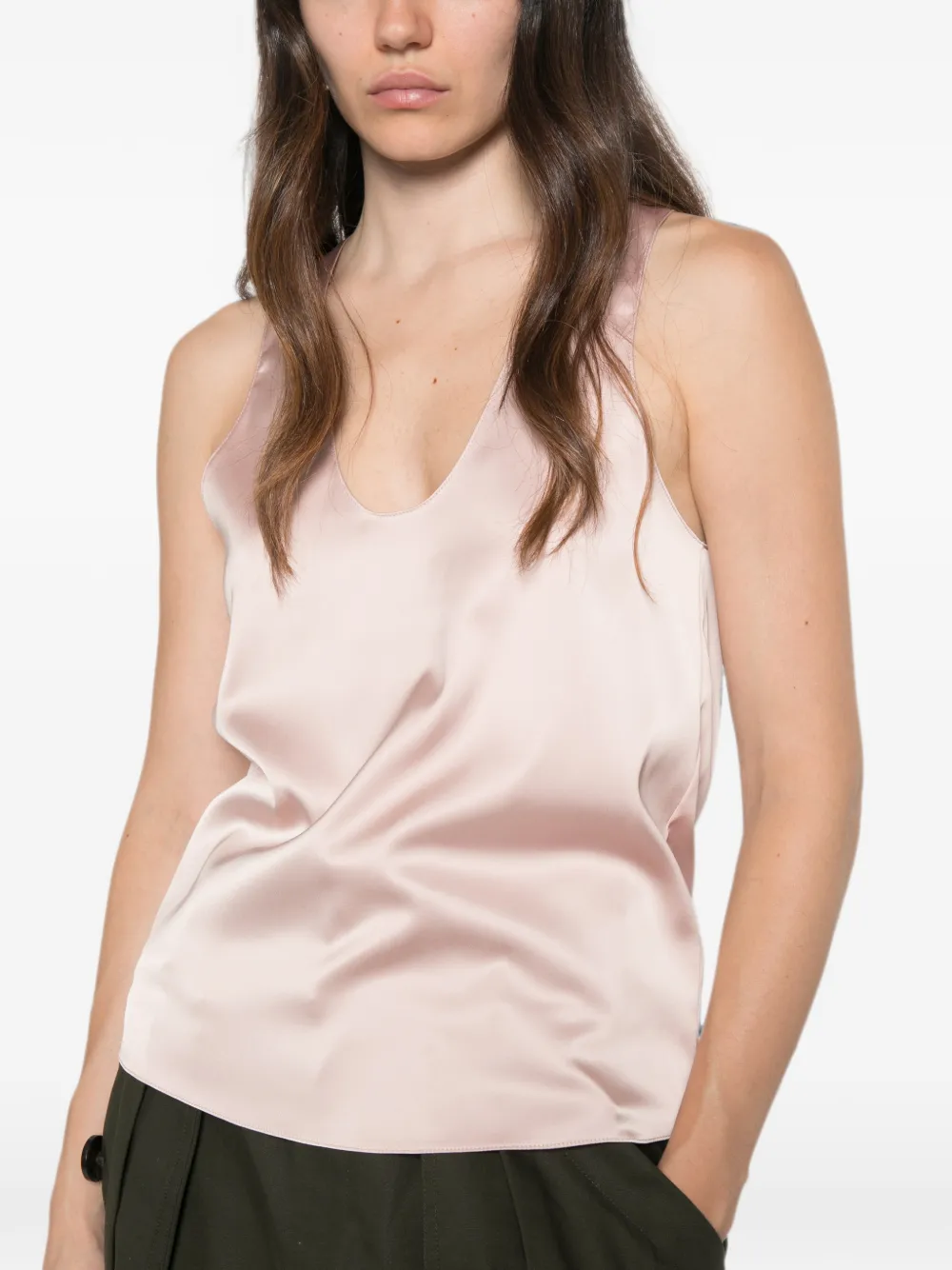 Patrizia Pepe Satijnen tanktop Roze