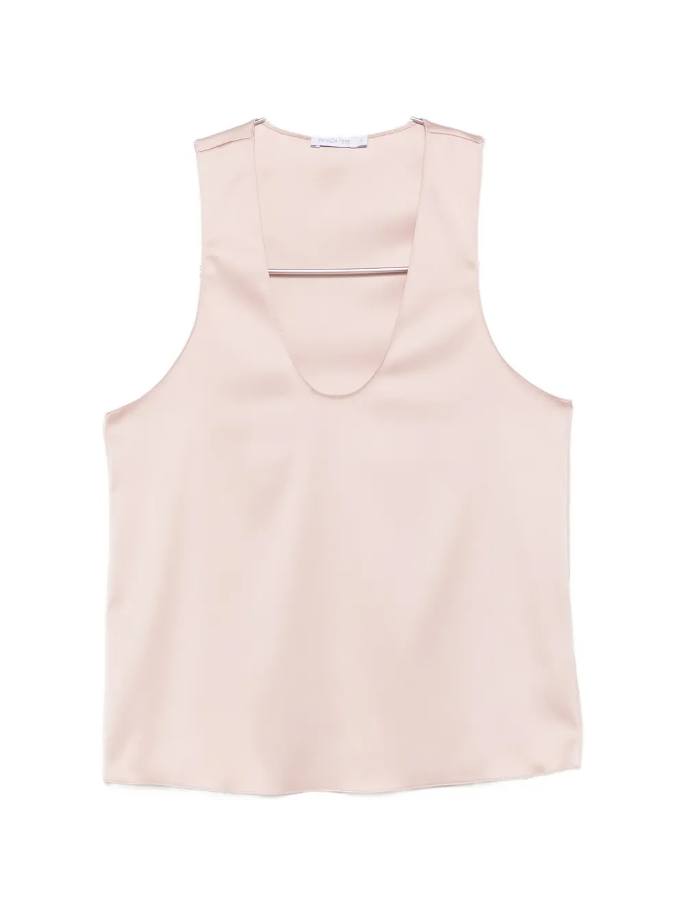 Patrizia Pepe Satin Tank Top In Pink