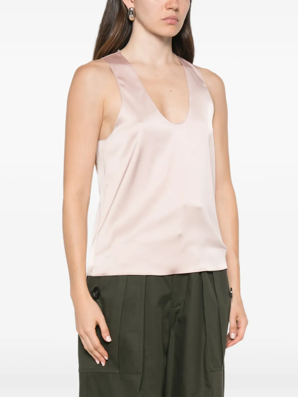 Patrizia Pepe Satijnen tanktop Roze