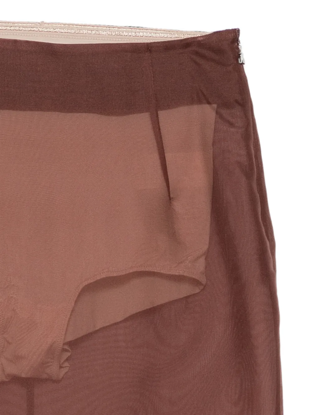 Patrizia Pepe Organza midi-rok Bruin