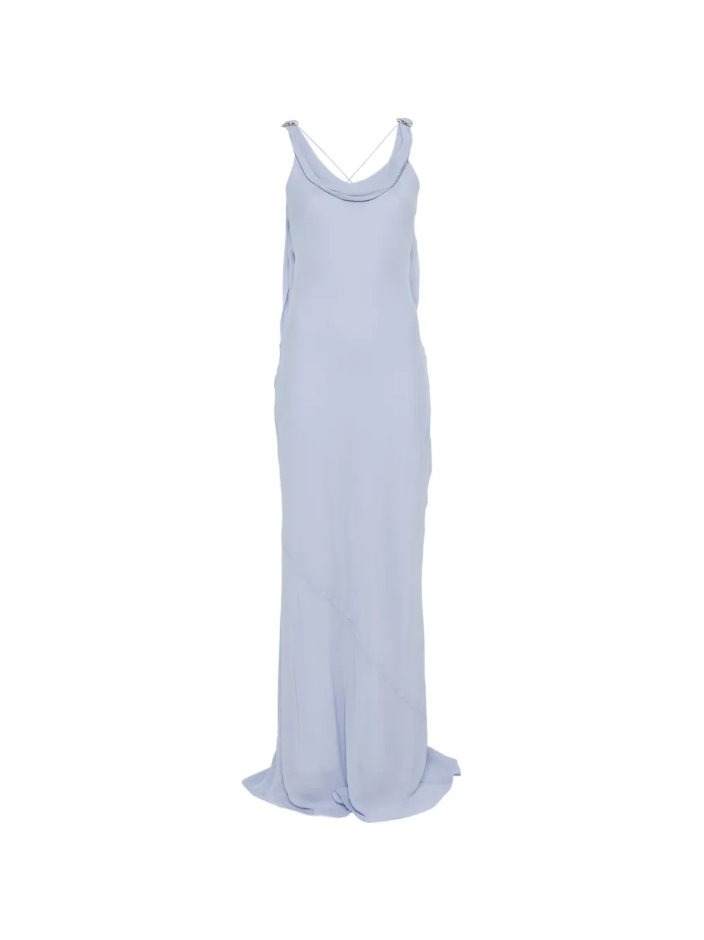 Patrizia Pepe cowl-neck ring-detail maxi dress - Blau