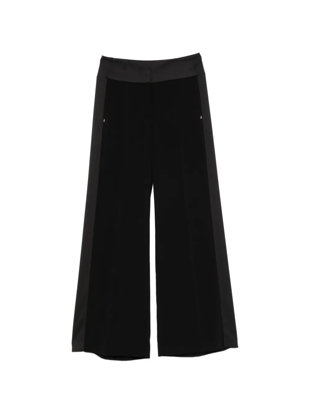 Patrizia Pepe Color-block Palazzo Pants In Black