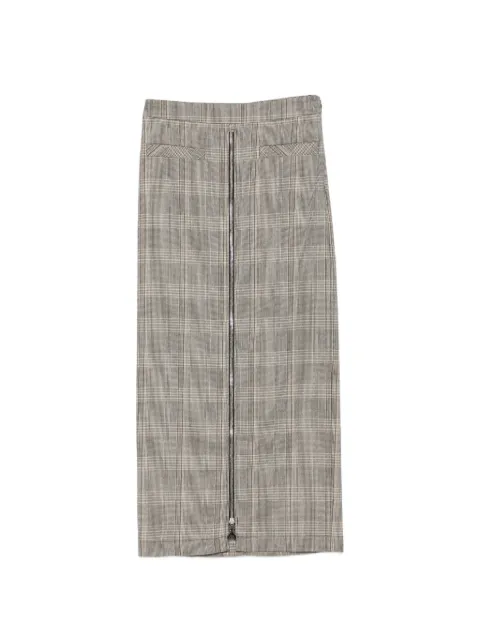 Patrizia Pepe check-print zip-fastening skirt