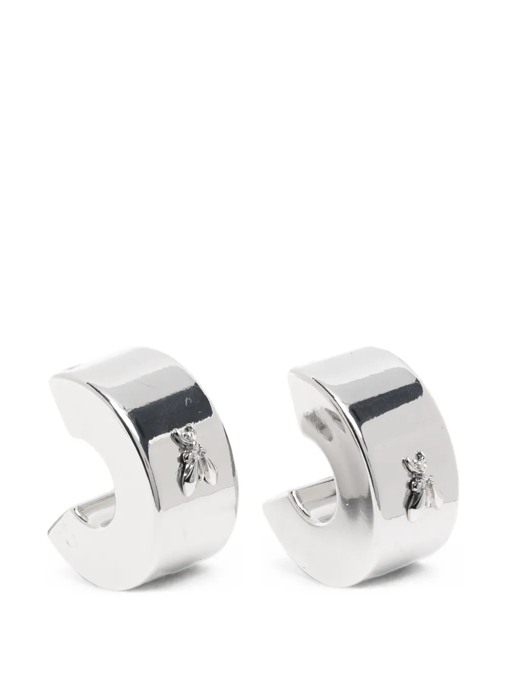 Patrizia Pepe Bold Circle Fly Ohrringe - Silber
