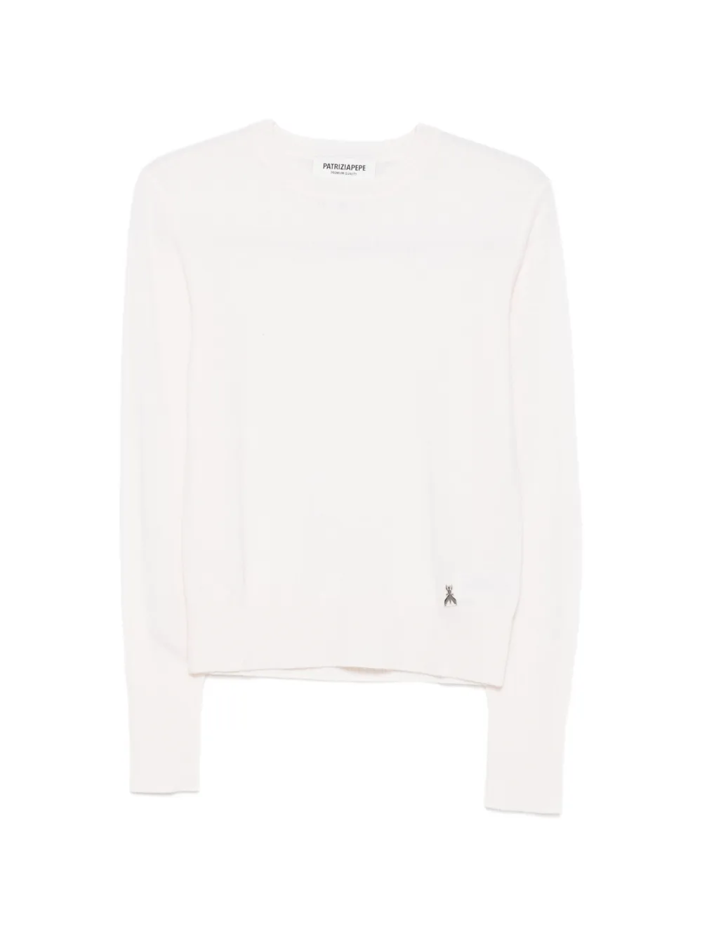 Patrizia Pepe logo-plaque cashmere sweater - Nude