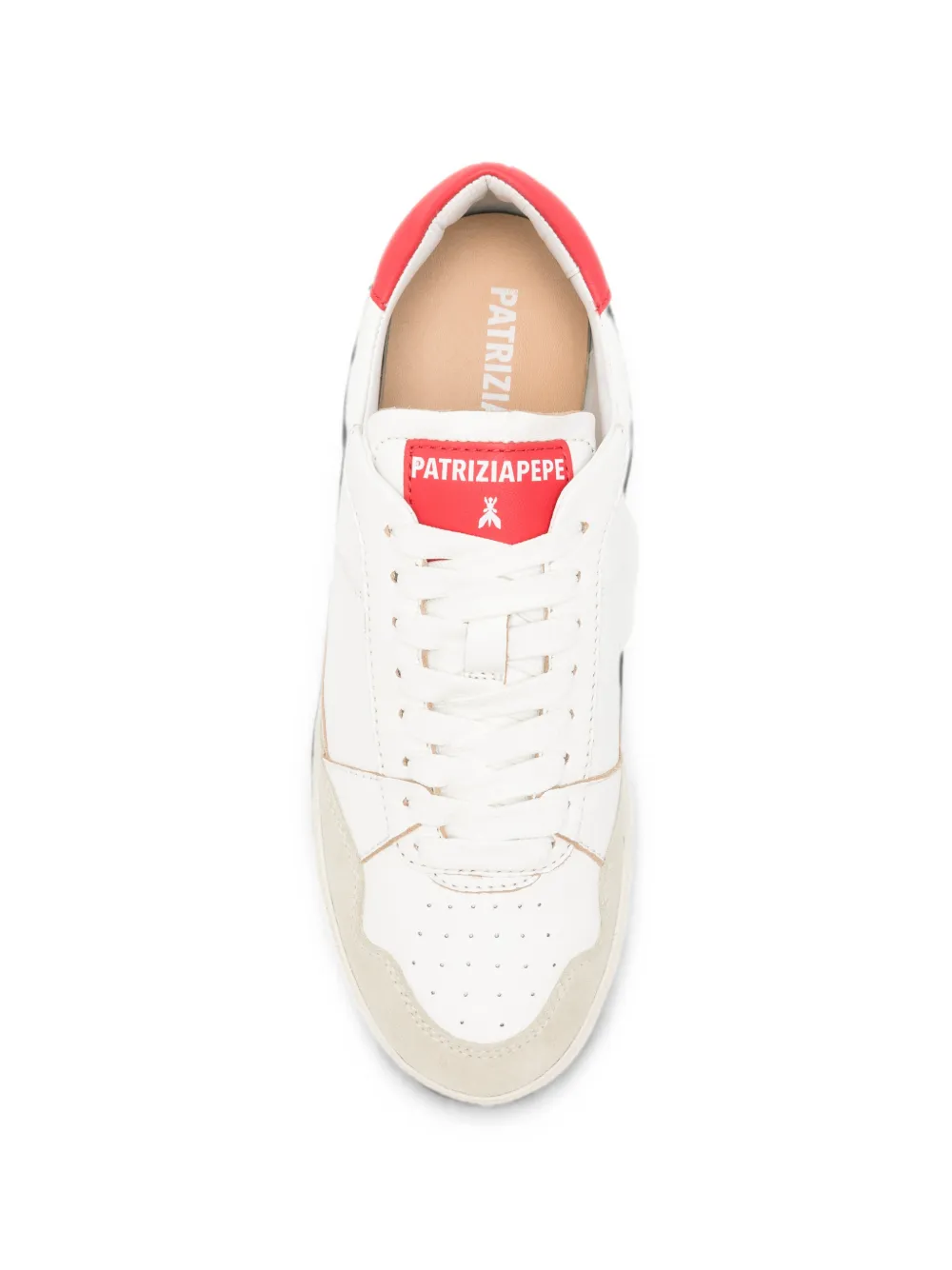 Patrizia Pepe Fly '93 suede-panelled sneakers Wit