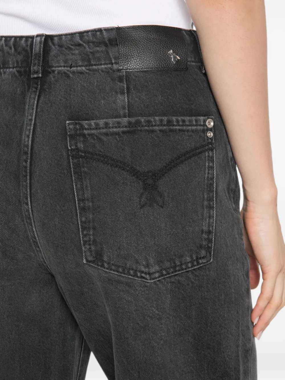 Patrizia Pepe Gerafelde jeans met wassing Grijs