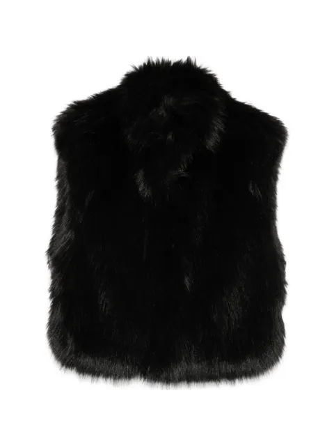 Patrizia Pepe Stehkragen-Weste aus Faux Fur