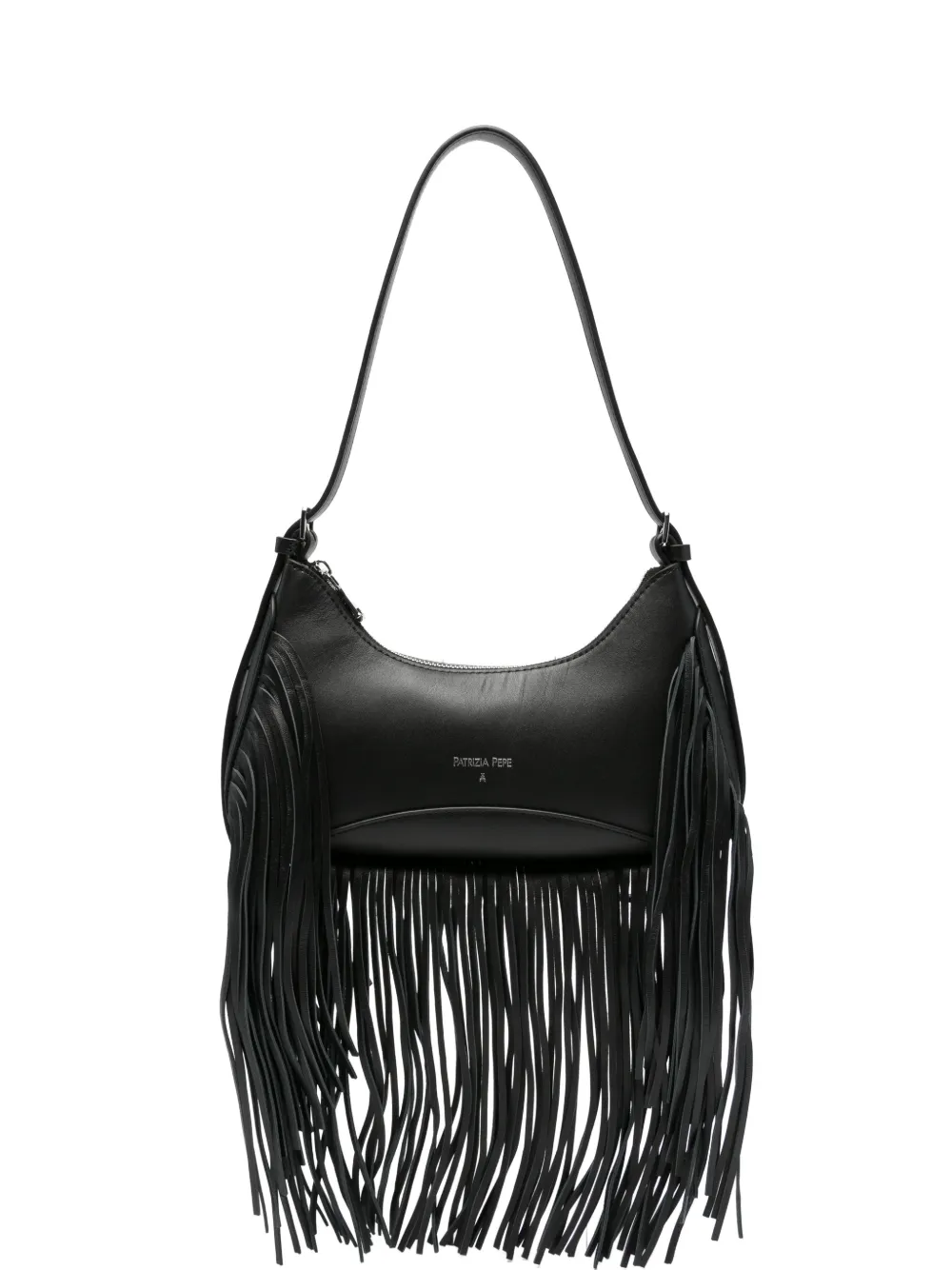 Patrizia Pepe Schultertasche mit Fransen - Schwarz