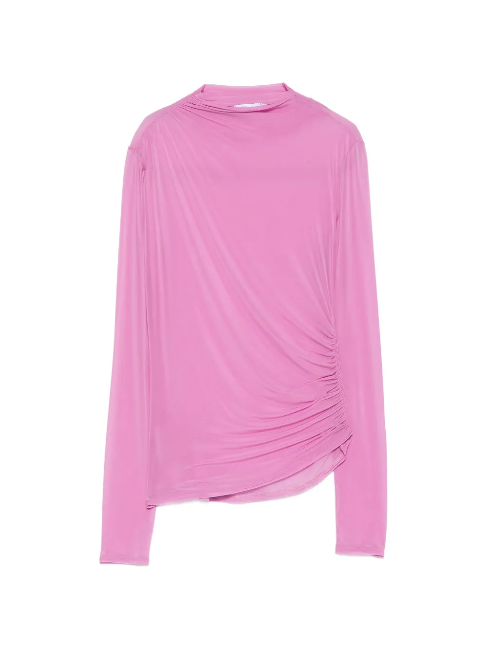 Patrizia Pepe sheer draped top - Rosa