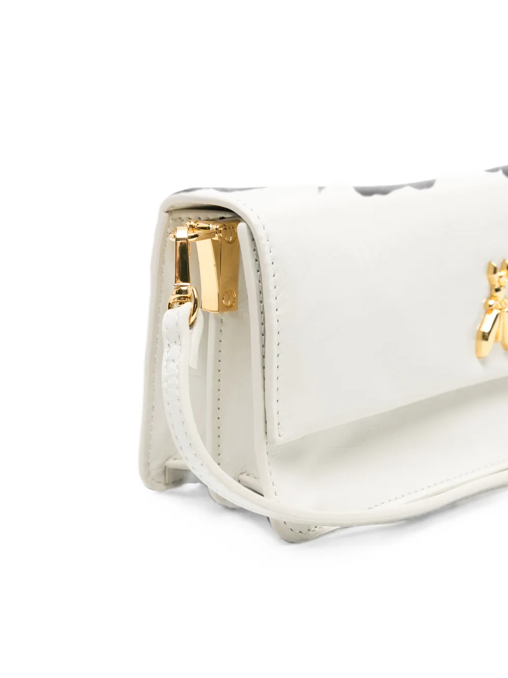 Patrizia Pepe Clutch met logoplakkaat Wit