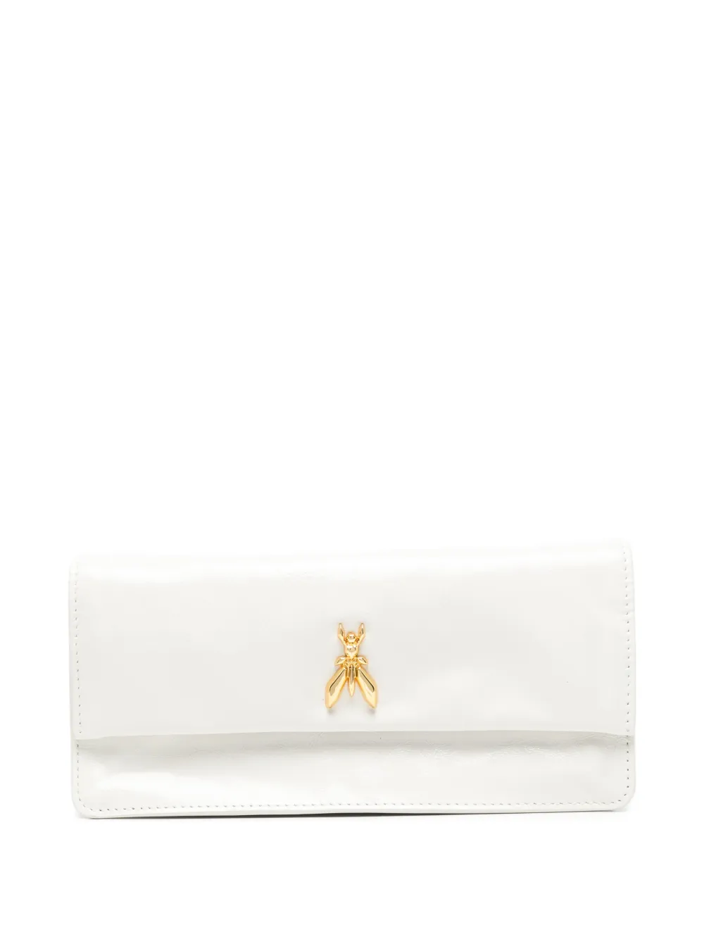 Patrizia Pepe logo-plaque clutch bag - Bianco